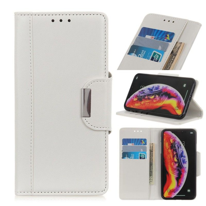 Flip Cover Læder Huawei Y6 2019 Sort Faux Læder Elegance Lukning