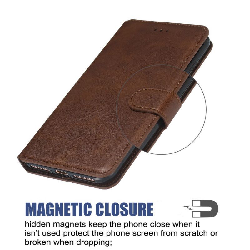 Flip Cover Læder Huawei Y6 2019 Sort Fin Læderstruktur Original