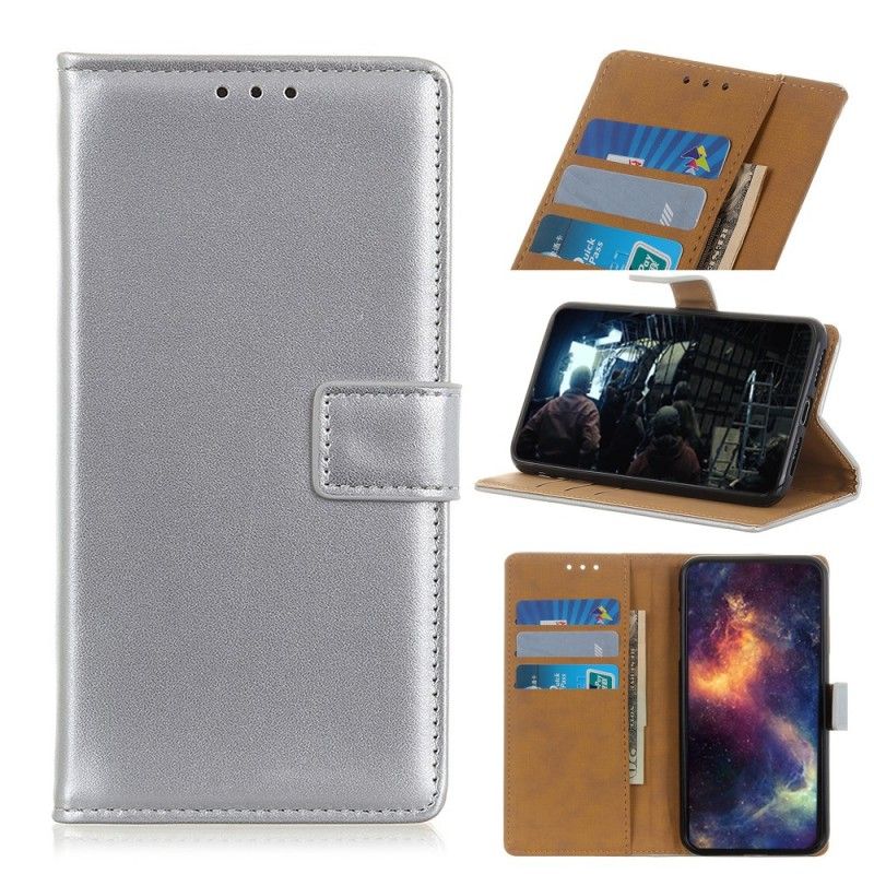 Flip Cover Læder Huawei Y6 2019 Sort Simpelt Kunstlæder Beskyttelse