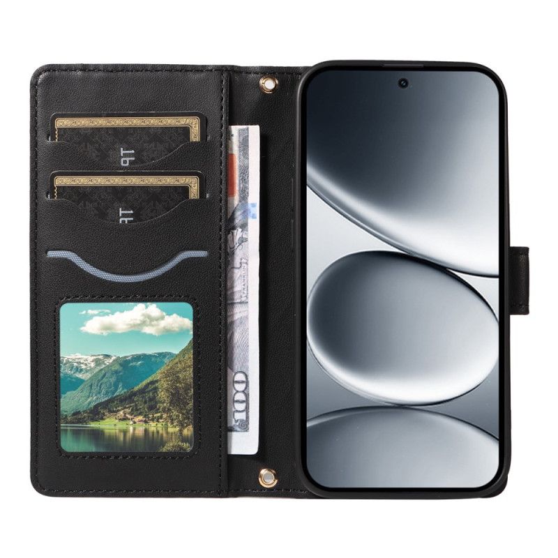 Flip Cover Til Xiaomi Redmi Note 15 Pro 5g Quiltet Med Stropper