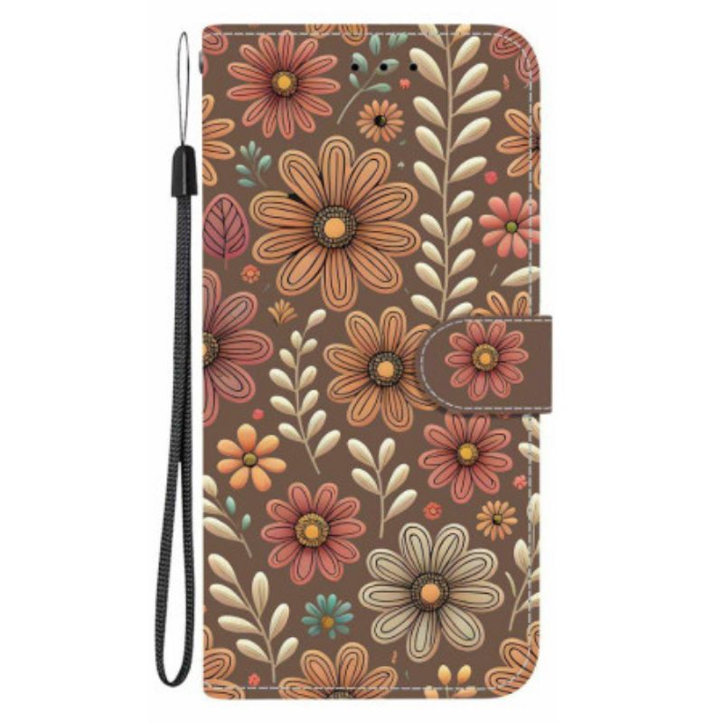 Flip Cover Xiaomi Redmi Note 15 Pro 5g Blomstermønster