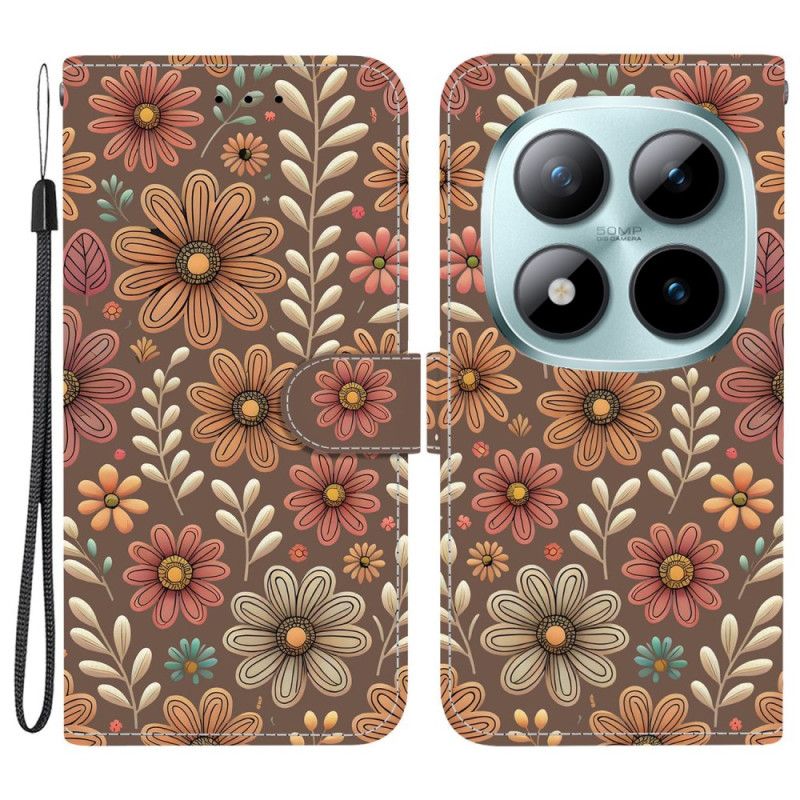 Flip Cover Xiaomi Redmi Note 15 Pro 5g Blomstermønster