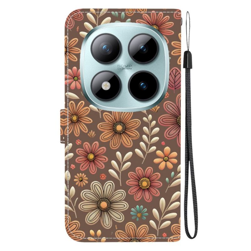 Flip Cover Xiaomi Redmi Note 15 Pro 5g Blomstermønster