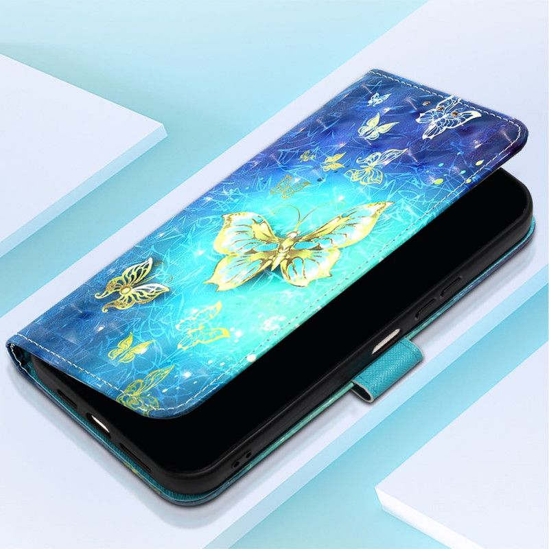 Flip Cover Xiaomi Redmi Note 15 Pro 5g Guldsommerfugle
