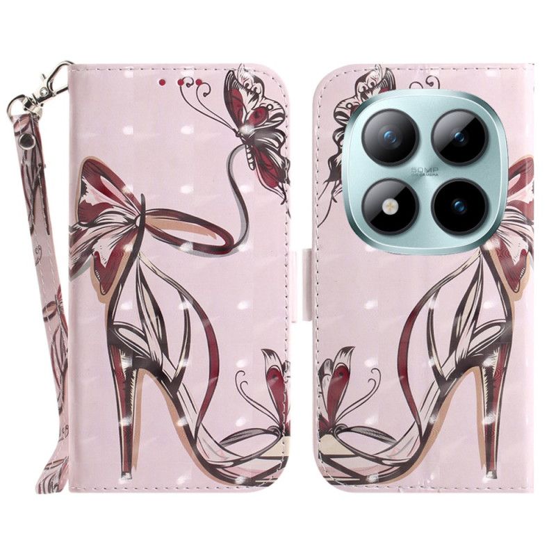 Flip Cover Xiaomi Redmi Note 15 Pro 5g Høje Hæle Med Stropper