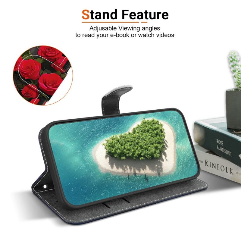 Flip Cover Xiaomi Redmi Note 15 Pro 5g Perlemorrød Sommerfugl