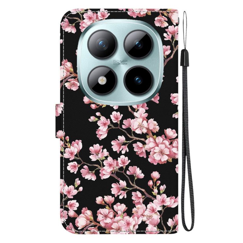 Læder Cover Xiaomi Redmi Note 15 Pro 5g Blommeblomster