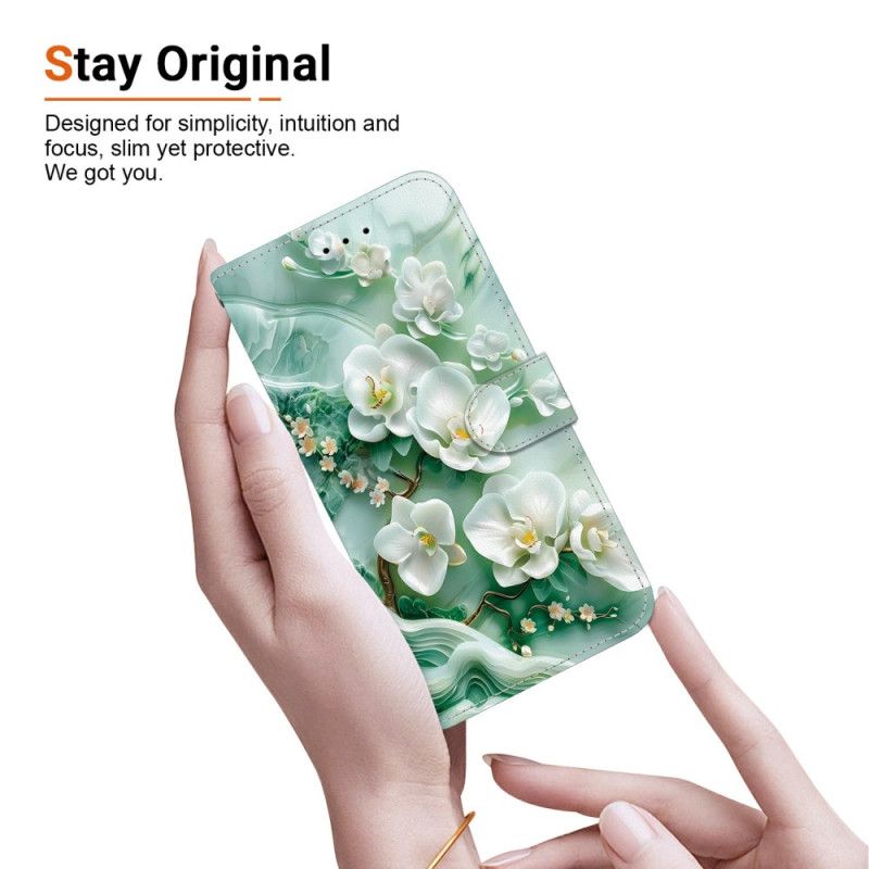 Læder Cover Xiaomi Redmi Note 15 Pro 5g Jadeblomster