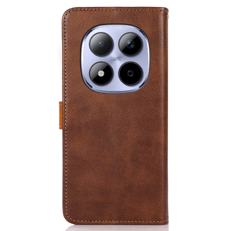 Læder Cover Xiaomi Redmi Note 15 Pro 5g Khazneh Guldlås