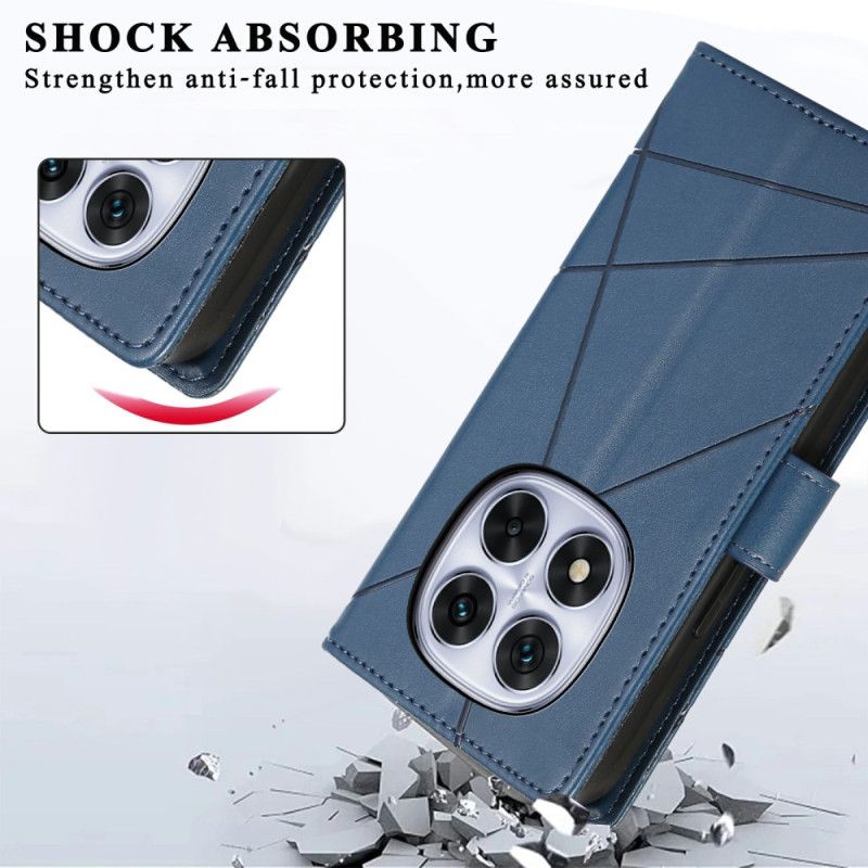 Læder Cover Xiaomi Redmi Note 15 Pro 5g Telefon Etui Linjer