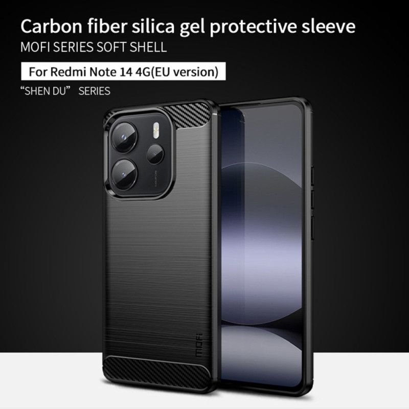 Cover Xiaomi Redmi Note 14 4g Børstet Kulfiber