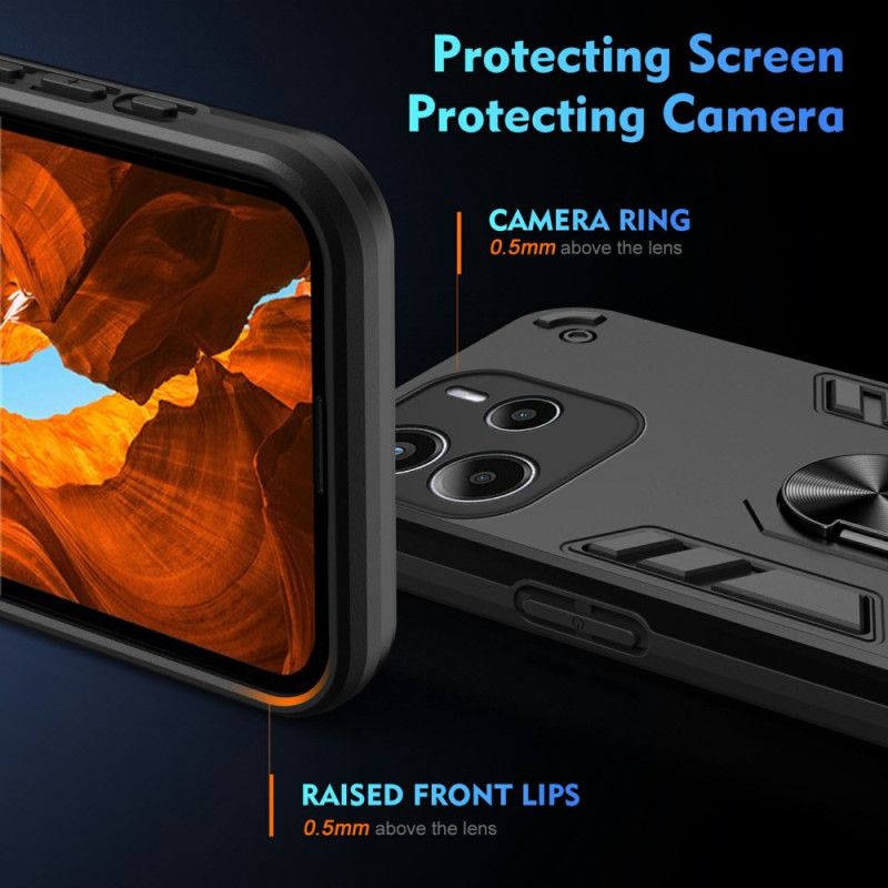 Cover Xiaomi Redmi Note 14 4g Hybrid Med Ringholder