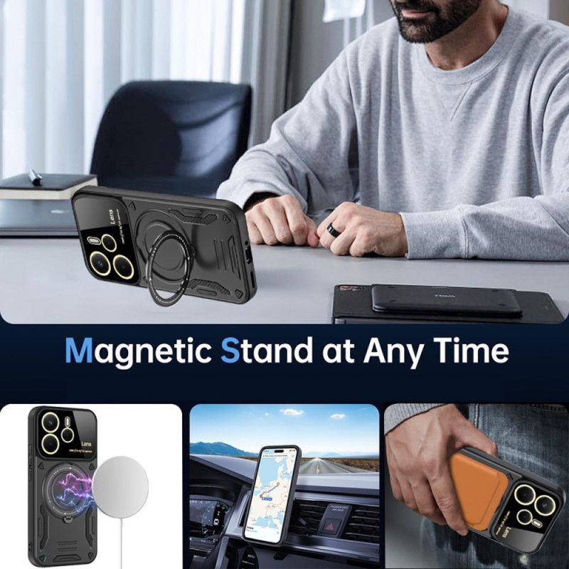 Cover Xiaomi Redmi Note 14 4g Magnetisk Roterende Stand