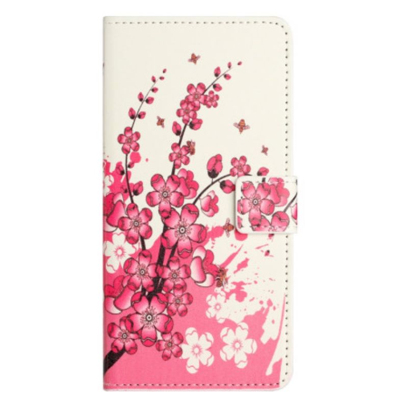 Flip Cover Til Xiaomi Redmi Note 14 4g Blommeblomster