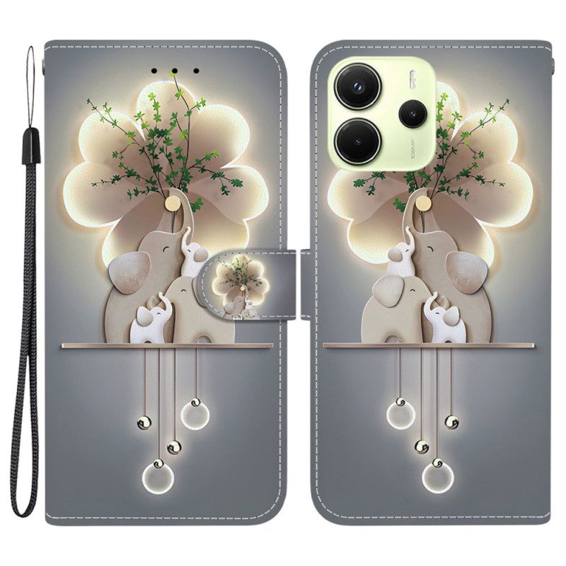 Flip Cover Til Xiaomi Redmi Note 14 4g Elefanter