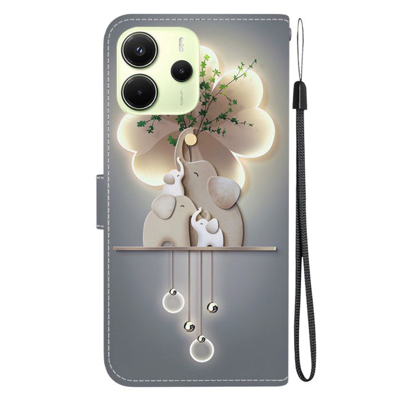 Flip Cover Til Xiaomi Redmi Note 14 4g Elefanter