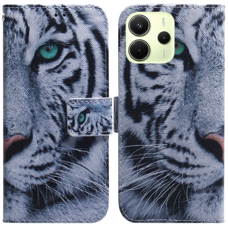 Flip Cover Til Xiaomi Redmi Note 14 4g Hvid Tiger