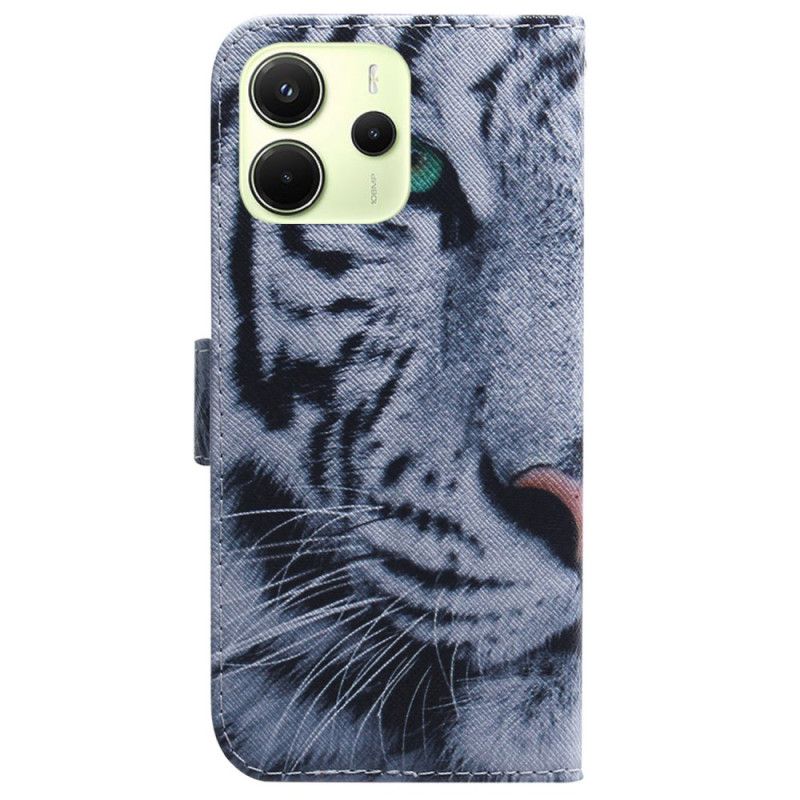 Flip Cover Til Xiaomi Redmi Note 14 4g Hvid Tiger