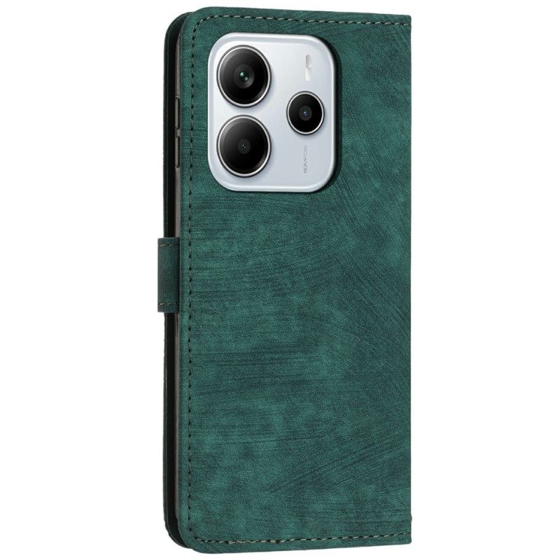 Flip Cover Til Xiaomi Redmi Note 14 4g Retro Linjedesign