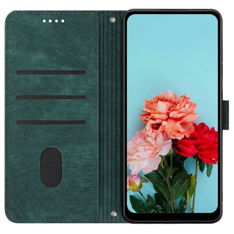 Flip Cover Til Xiaomi Redmi Note 14 4g Retro Linjedesign