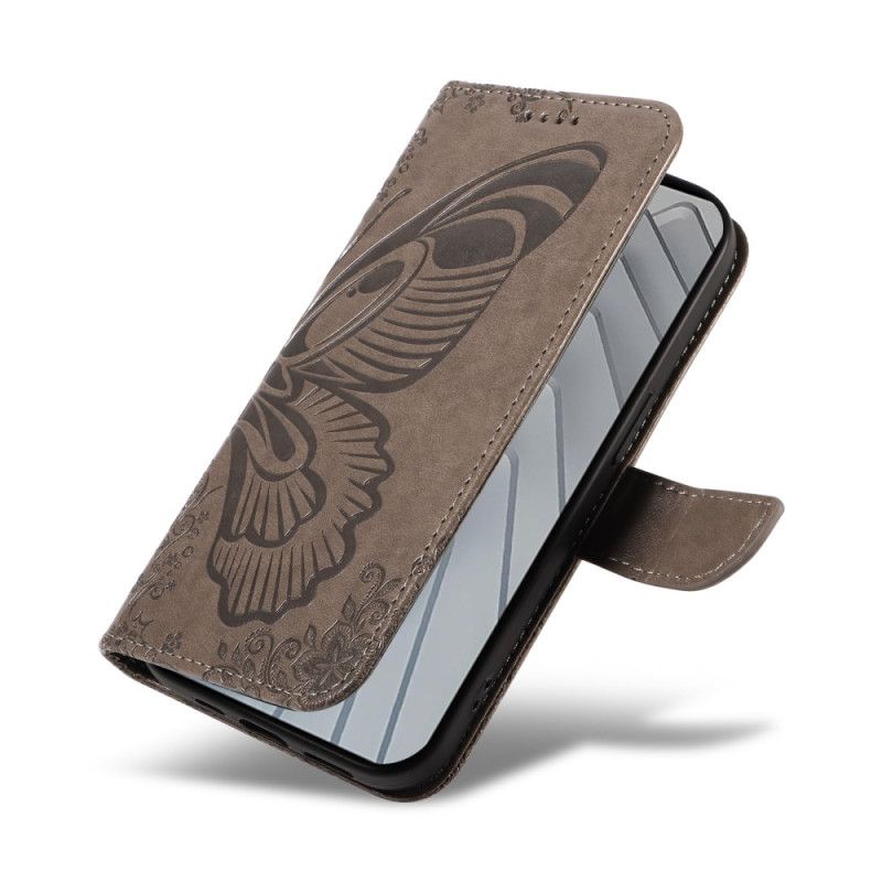 Flip Cover Til Xiaomi Redmi Note 14 4g Sommerfugleprint