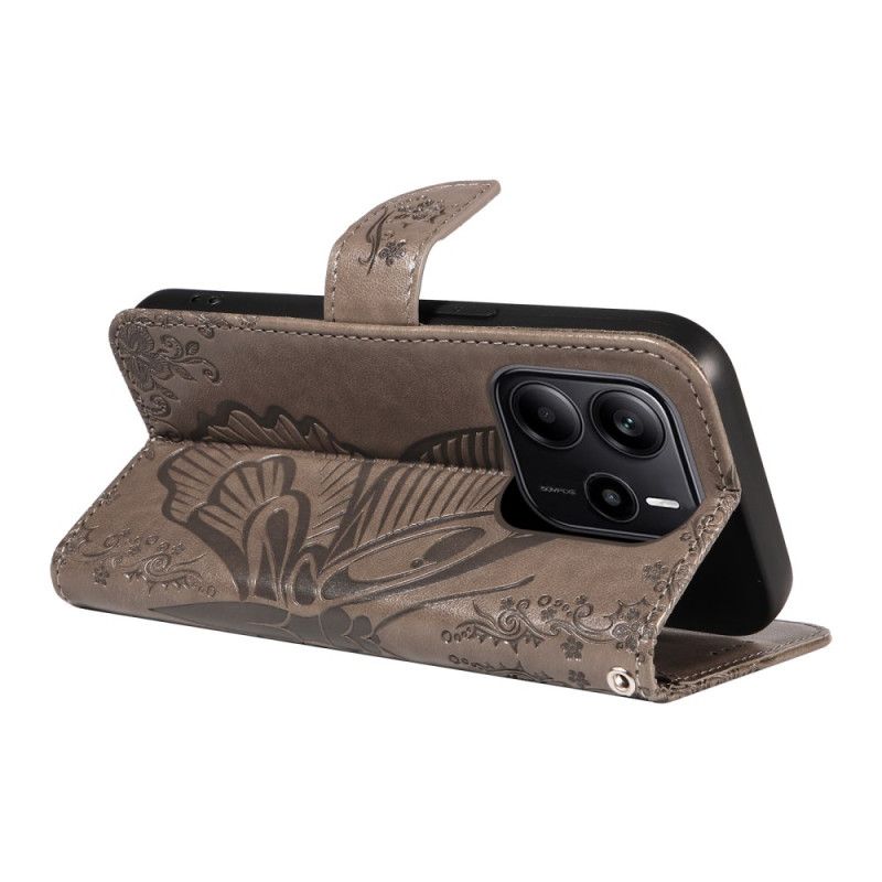 Flip Cover Til Xiaomi Redmi Note 14 4g Sommerfugleprint