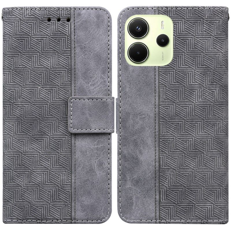 Flip Cover Til Xiaomi Redmi Note 14 4g Vævet Mønster