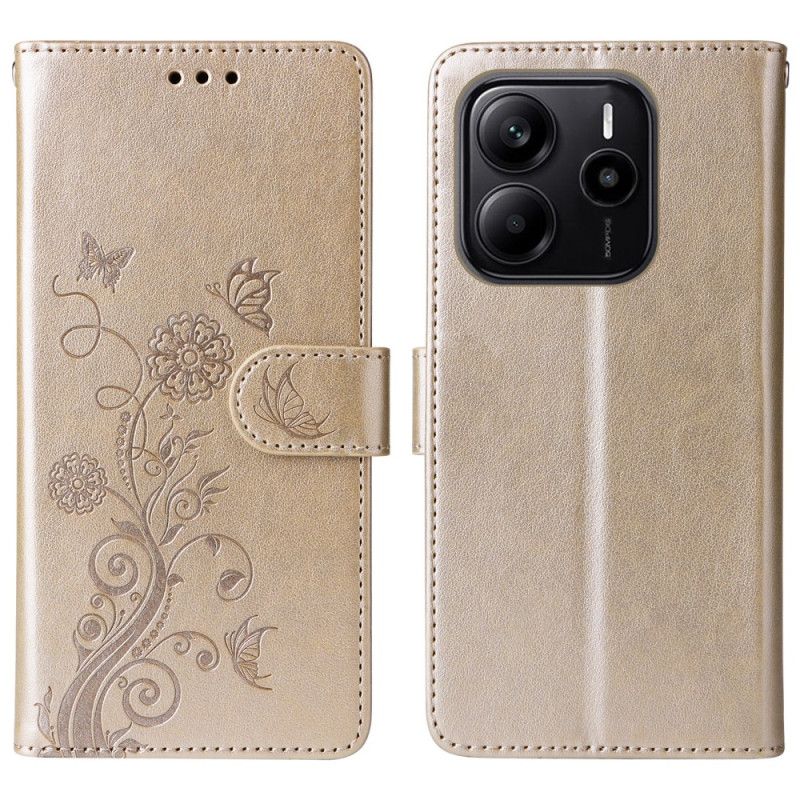Flip Cover Xiaomi Redmi Note 14 4g Blomster