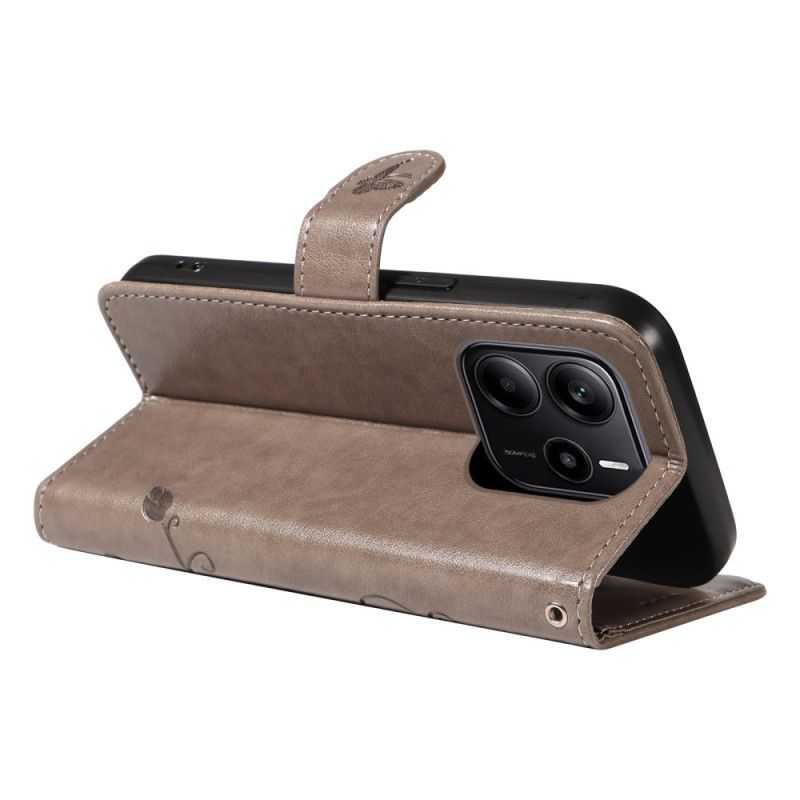 Flip Cover Xiaomi Redmi Note 14 4g Blomstermønstre