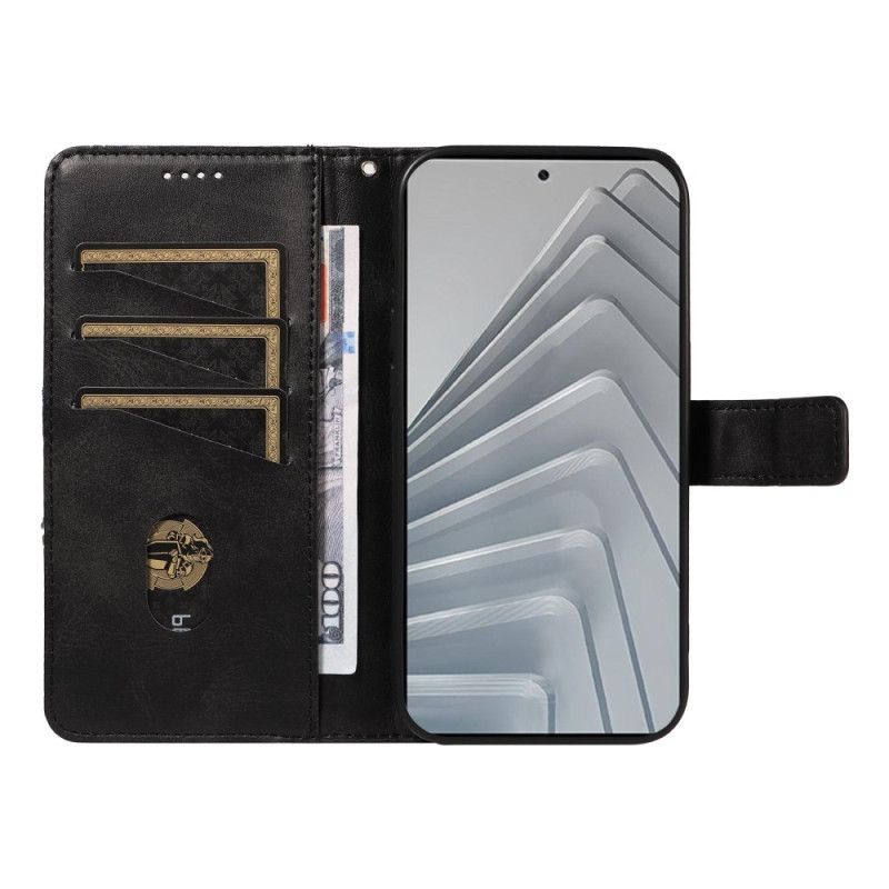 Flip Cover Xiaomi Redmi Note 14 4g Geometrisk Design