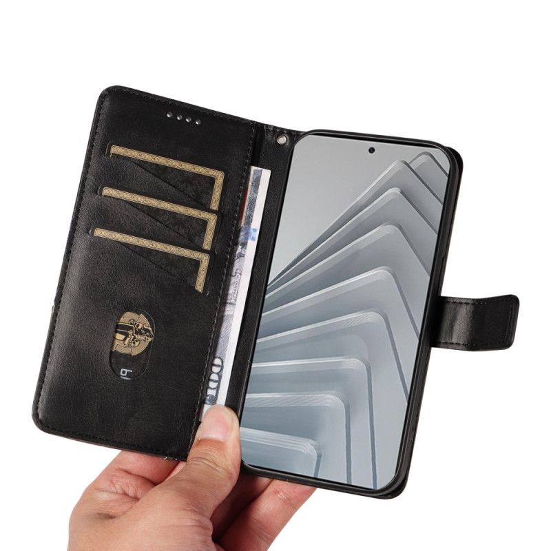 Flip Cover Xiaomi Redmi Note 14 4g Geometrisk Design