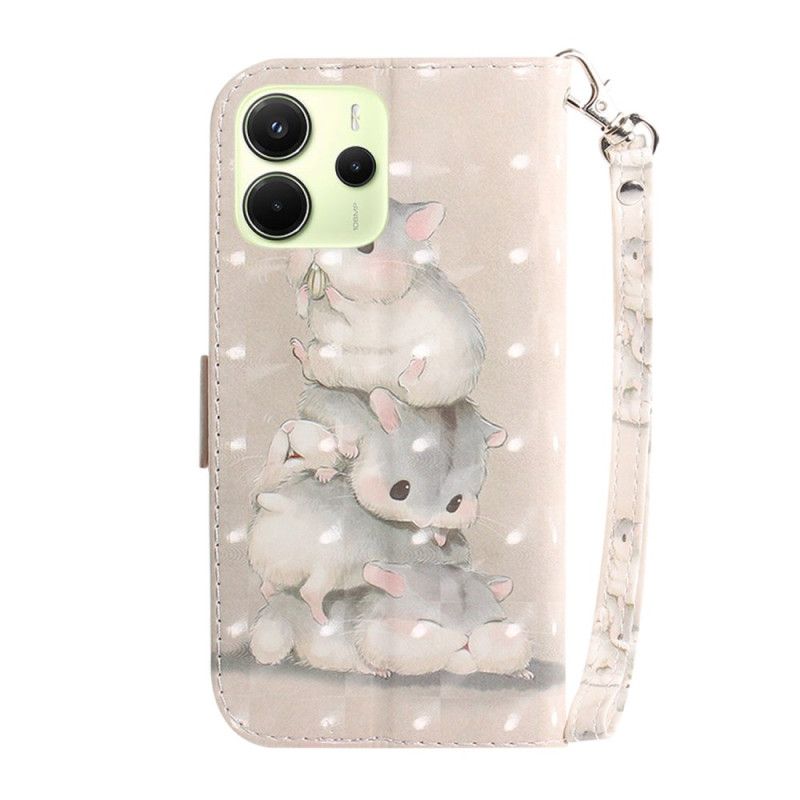 Flip Cover Xiaomi Redmi Note 14 4g Hamstere Med Rem