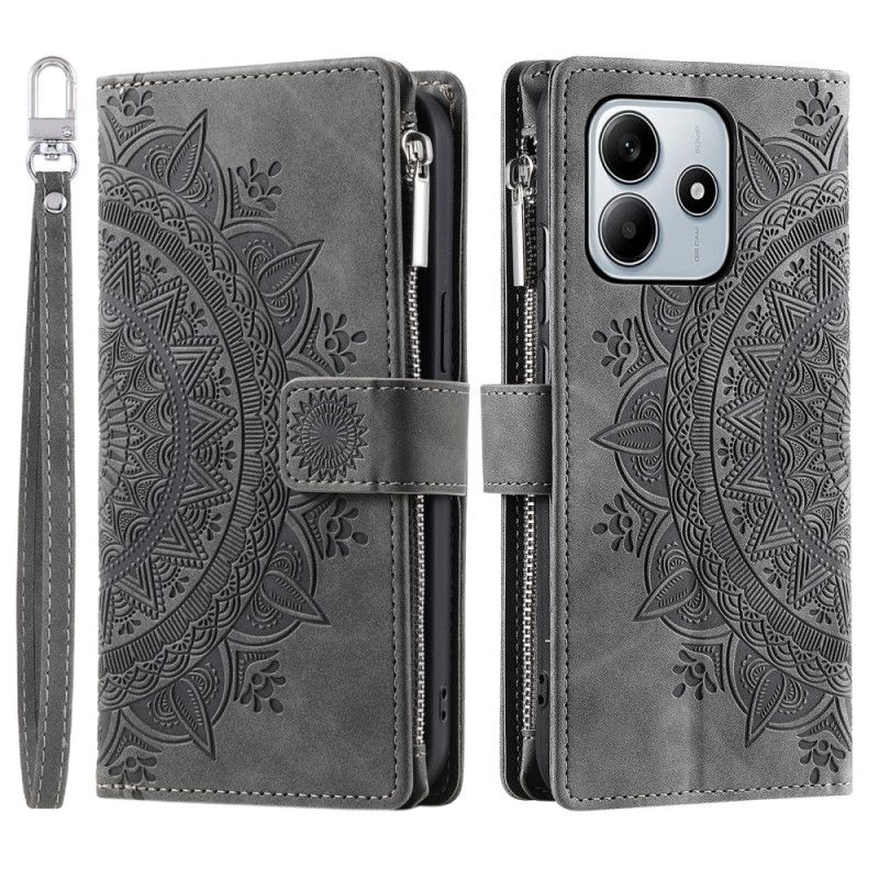 Flip Cover Xiaomi Redmi Note 14 4g Pung Med Mandala Ruskindseffekt