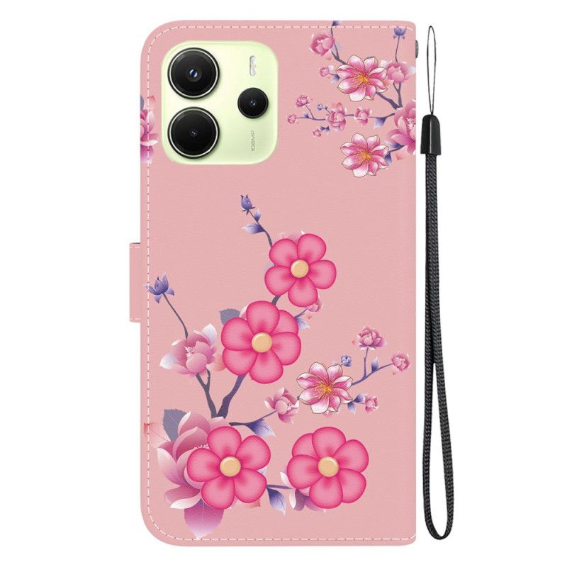 Flip Cover Xiaomi Redmi Note 14 4g Sakura-mønster