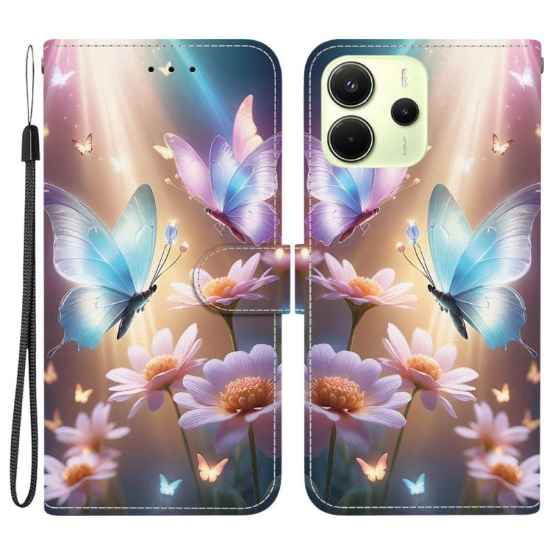 Flip Cover Xiaomi Redmi Note 14 4g Sommerfugle I Lyset