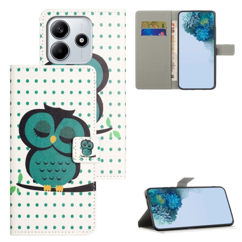 Flip Cover Xiaomi Redmi Note 14 4g Sovende Ugle