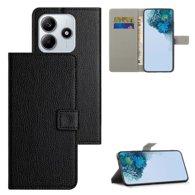 Læder Cover Xiaomi Redmi Note 14 4g Litchistruktur