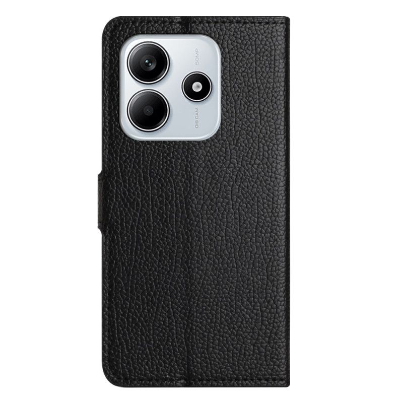 Læder Cover Xiaomi Redmi Note 14 4g Litchistruktur