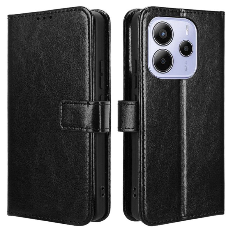 Læder Cover Xiaomi Redmi Note 14 4g Prangende Kunstlæder