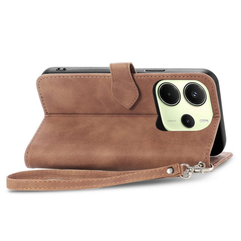 Læder Cover Xiaomi Redmi Note 14 4g Telefon Etui Blondepung Med Lynlås