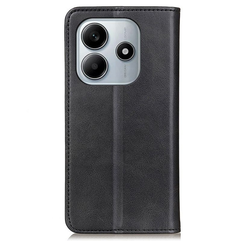 Læder Cover Xiaomi Redmi Note 14 4g Telefon Etui Lædertekstur