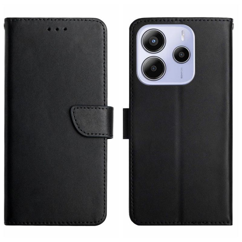 Læder Cover Xiaomi Redmi Note 14 4g Telefon Etui Nappalæder