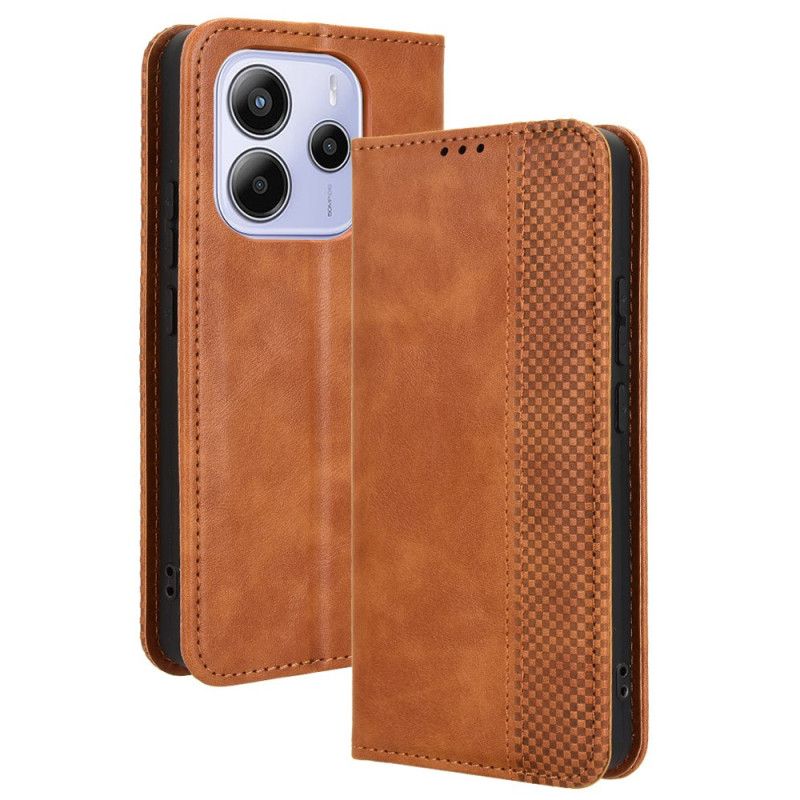 Læder Cover Xiaomi Redmi Note 14 4g Telefon Etui Vintage Kant