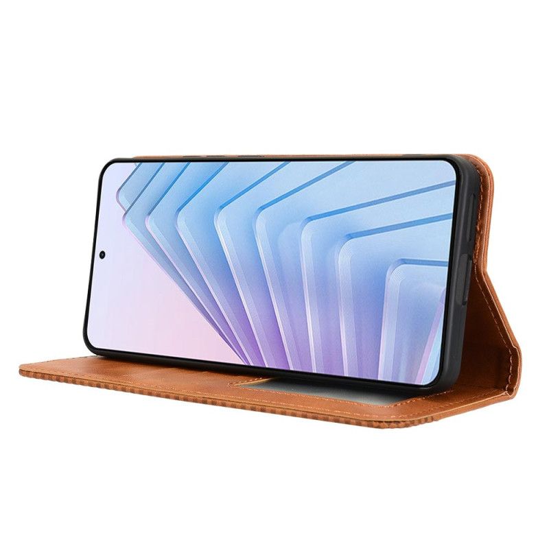 Læder Cover Xiaomi Redmi Note 14 4g Telefon Etui Vintage Kant