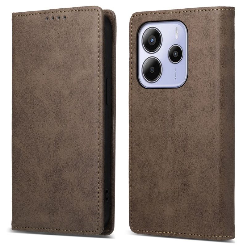 Læder Cover Xiaomi Redmi Note 14 4g Telefon Etui Vintage Rfid-blokering
