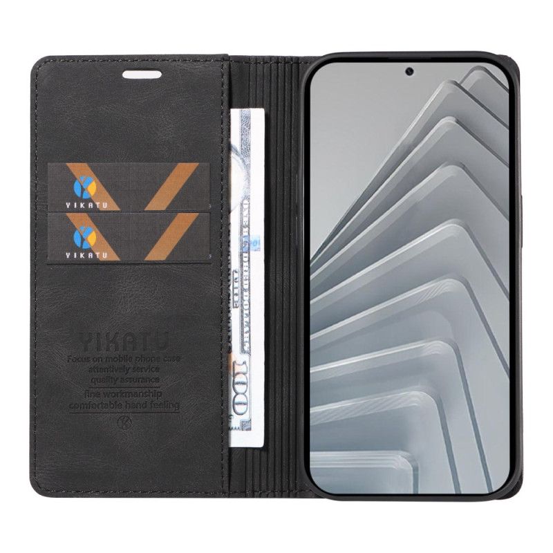 Læder Cover Xiaomi Redmi Note 14 4g Telefon Etui Ykatu Brun Ruskindseffekt