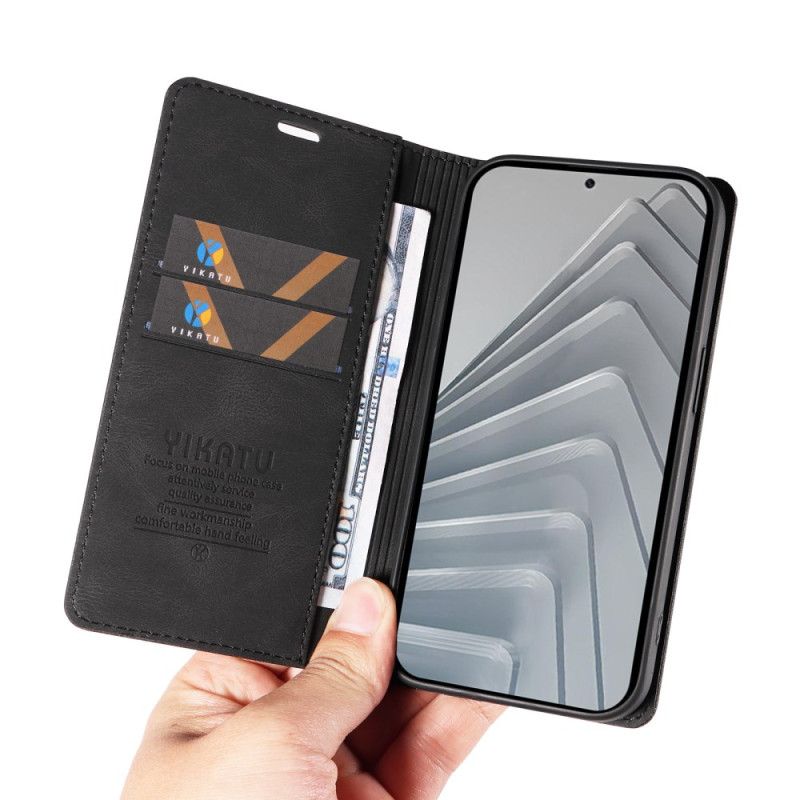 Læder Cover Xiaomi Redmi Note 14 4g Telefon Etui Ykatu Brun Ruskindseffekt