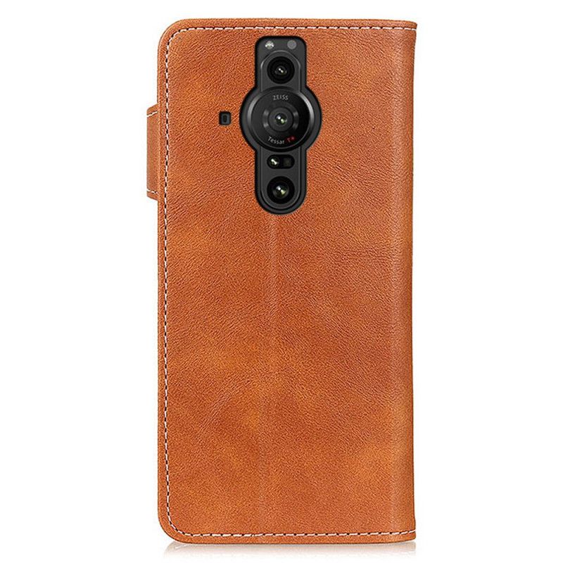 Flip Cover Sony Xperia Pro-i Kunstnerisk Syningsknap