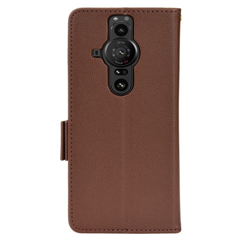 Flip Cover Sony Xperia Pro-i Premium Litchi-lædereffekt
