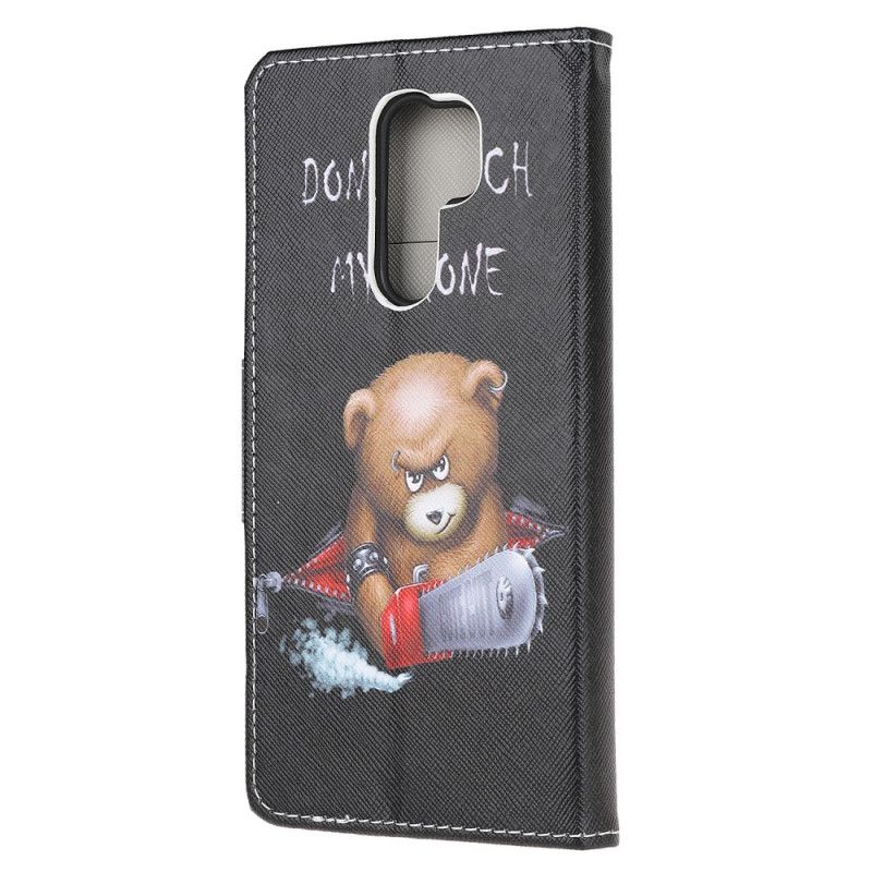 Flip Cover Læder for Xiaomi Redmi 9 Farlig Bjørn